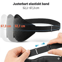 Sovemaske med total mørklægning og justerbart bånd