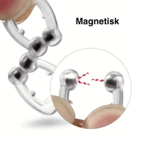 Magnetiska anti-snarknäsklämmor i silikon – 6-pack
