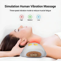 Elektrisk nakkemassagepude med varme og roterende massagehoveder