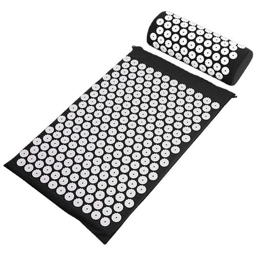 Akupressurmåtte med ergonomisk nakkepude til afslapning