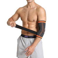 Wrist support with compression and adjustable pressure