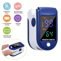Bärbar fingertoppspulsoximeter med digital display