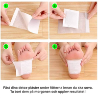 Detox fodplaster med bambuseddike – 30 stk. til natbrug