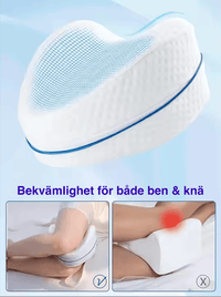 Ergonomisk benstøttepude i memoryskum til sidesovere