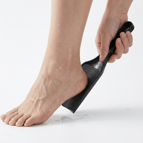 Ergonomisk fodfil med buet design til hælpleje