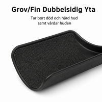 Ergonomisk fodfil med buet design til hælpleje