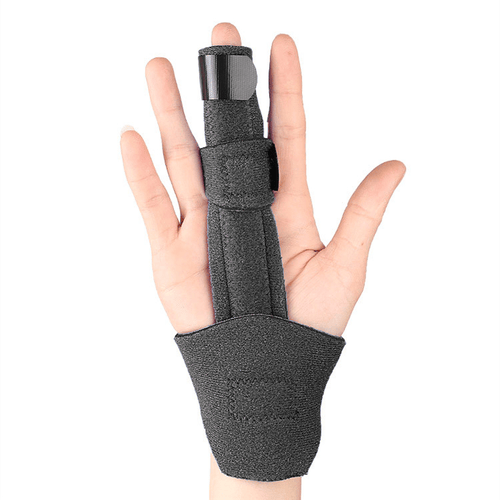 Fingerskinne med håndledsstøtte til stabilisering