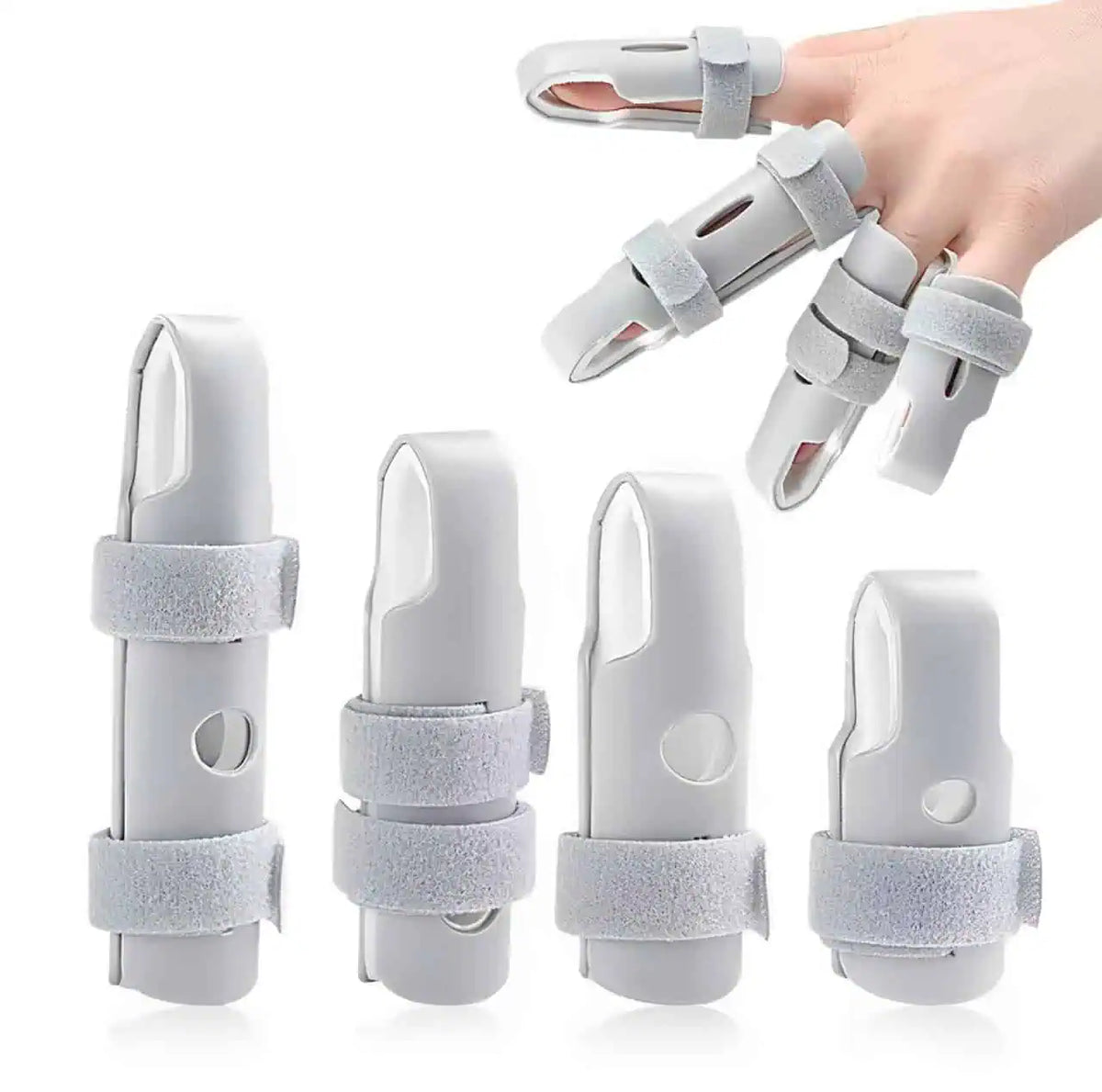 Justerbare fingerskinner til stabilisering og smertelindring