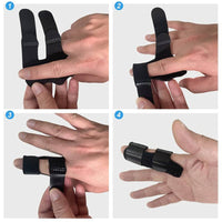 Justerbar fingerskinne med velcro til stabilisering