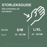 Flexibelt handledsstöd med justerbar rem för stabilitet