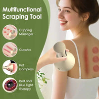 Gua sha-massageapparat med rødt lysterapi og varmefunktion