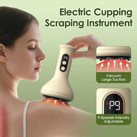 Gua sha-massageapparat med rødt lysterapi og varmefunktion