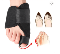 Justerbar hallux valgus natskinne med stropper (2-pak)
