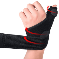 Wrist support with thumb support – adjustable for right and left hand