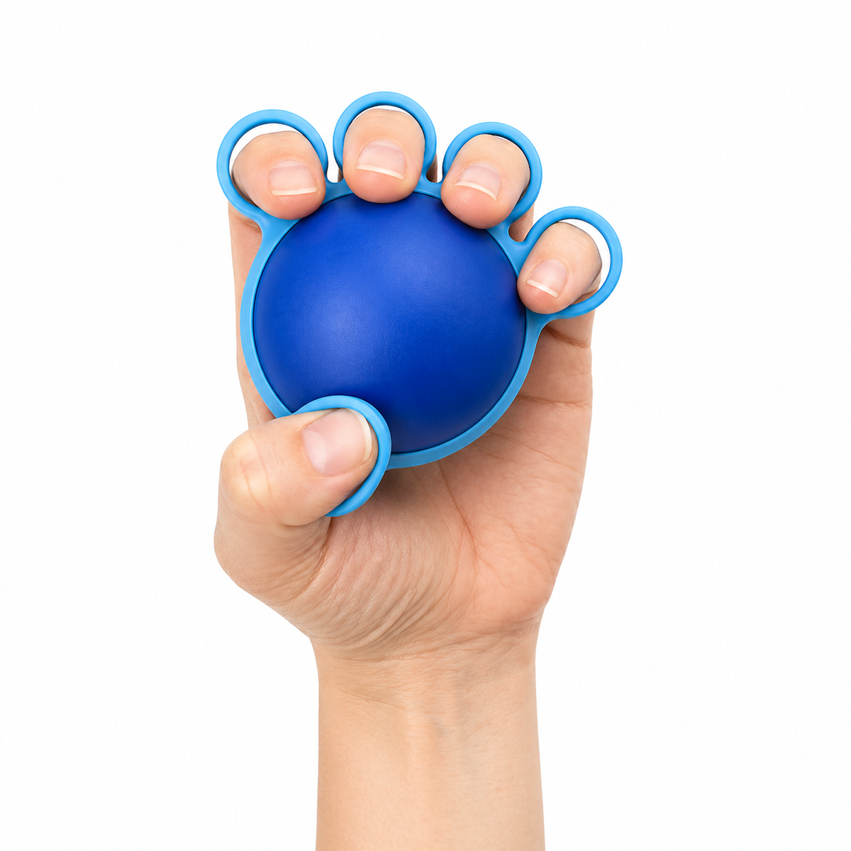 Ergonomisk håndtræner med fingergreb til grebstyrke