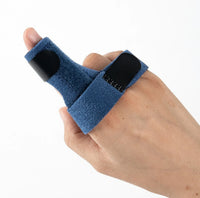 Justerbar fingerskinne med aluminiumstøtte og velcrobånd