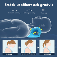 Kiropraktisk nackkudde för nacksträckning och avlastning