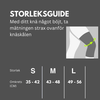 Knæstøtte med sidestivere og silikonestøtte til patella