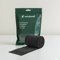 Elastisk knæstøttebandage med justerbar kompression