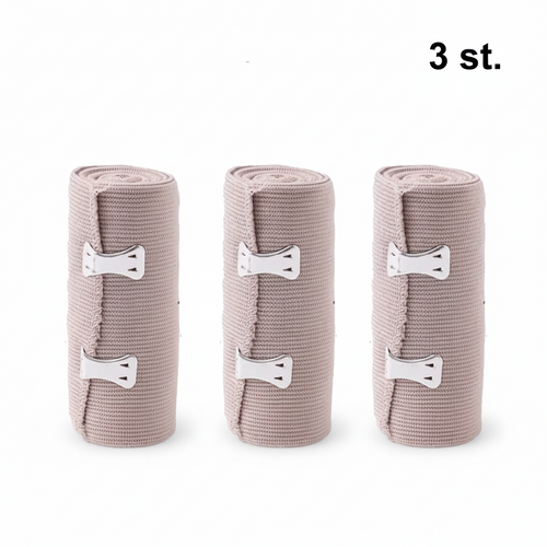 Elastisk kompressionsbandage med spænder – 3-pak, 4,5 m