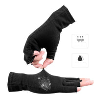 Kompressionhandsker med åbne fingerspidser mod stivhed