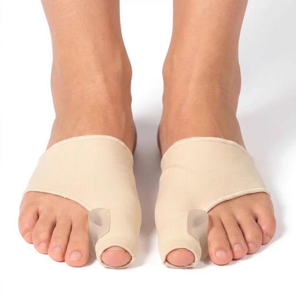Korrigering hallux valgus-støtte med tåspreder (2-pak)