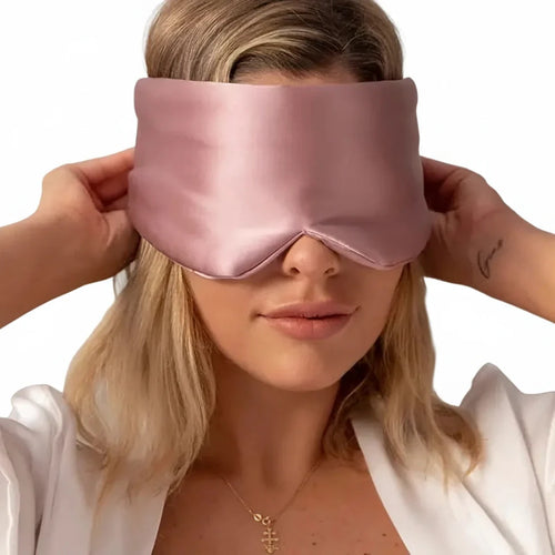 Luksuriøs mørklæggende sovemaske med justerbar rem – blød og lysblokerende
