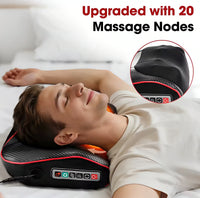 Massagepude med varmefunktion til nakke, skuldre og ryg