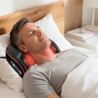 Massagepude med varmefunktion til nakke, skuldre og ryg