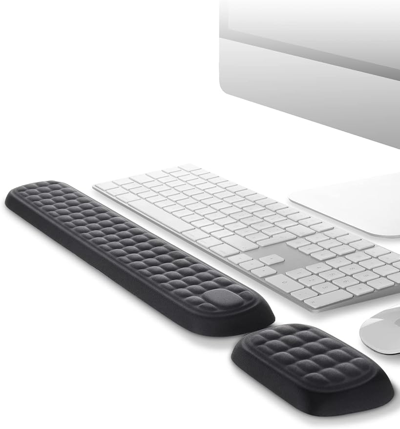 Ergonomisk håndledsstøtte i memory foam til tastatur
