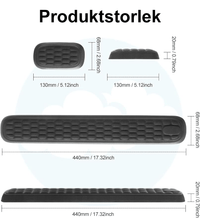 Ergonomisk håndledsstøtte i memory foam til tastatur