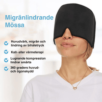 Migræn-kølehætte med gelpude til hoved og øjne