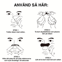 Selvklæbende næsestrips mod snorken og tilstoppet næse – 50 stk.