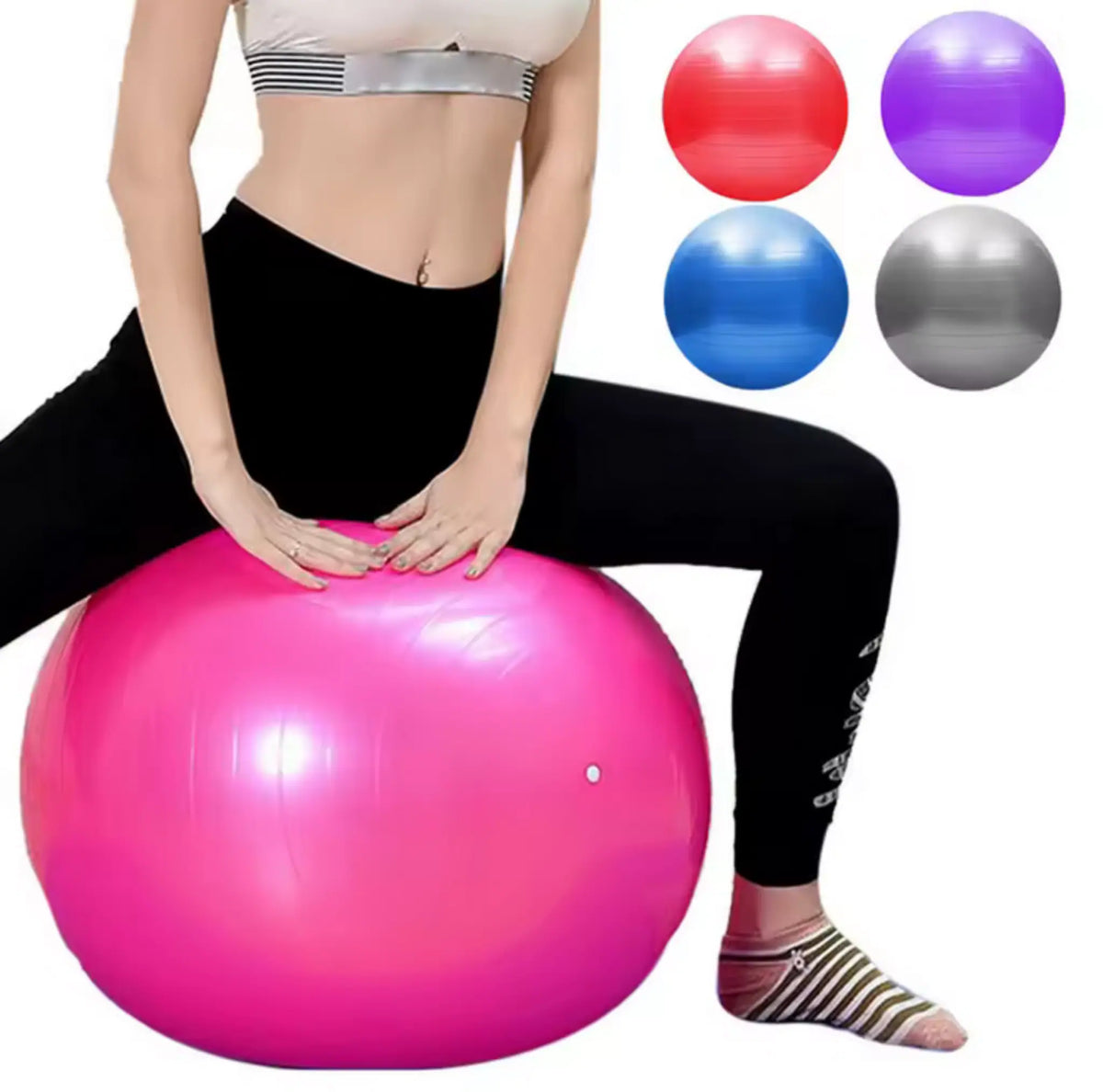 Pilates- og yogabold 65 cm til balance- og kernetræning