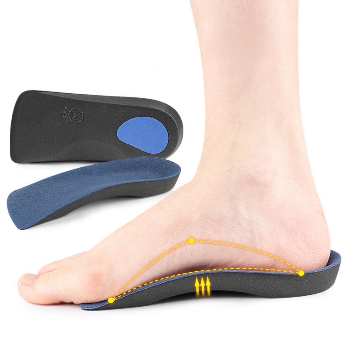 Pronationsindlæg – halv sål med støtte ved overpronation