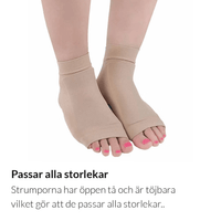 Hælspore støttestrømpe med indbygget gelpude