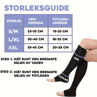 Støttestrømper med lynlås for nem af- og påtagning