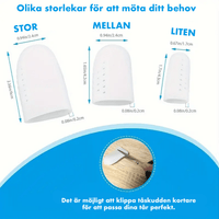 Tåskydd i mjuk silikon – skyddar mot skav och tryck (12-pack)